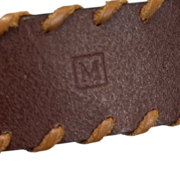 Fossil Belt Women's Size Medium Multicolor Suede Leather Patchwork Boho Cowgirl - Picture 4 of 16